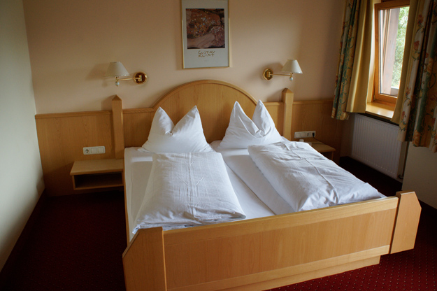 Photograph of a room in Hotel Huberhof in Rum, Austria.